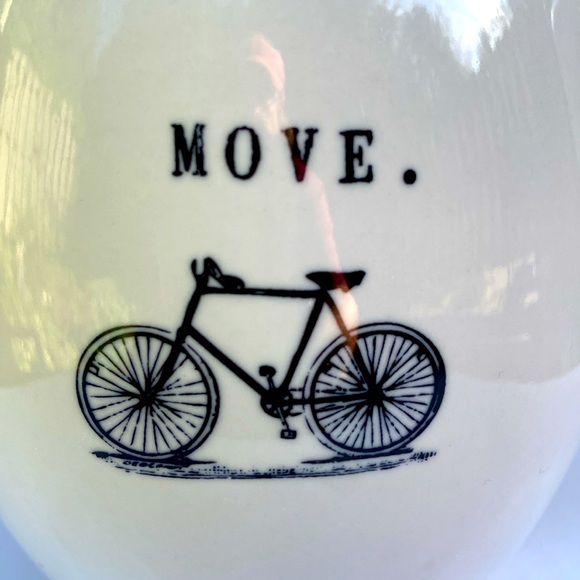 Vintage “Move” Bicycle Mug by M Magenta Exclusive Rare Hard to Find Red Inside🥰 - Picture 3 of 10